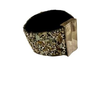 Elegant Mother if Pearl and Rhinestone Cuff Bracelet